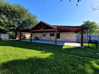 Gable Patio with Flat Concrete
