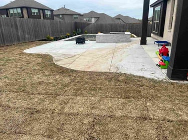 Concrete Patio at the Backyard