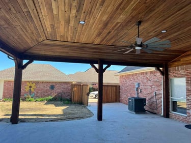 Patio with Canless Light and Large Fan