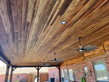 Patio with Canless Light and Fan