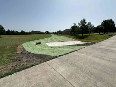 Textured Surface Near Concrete Road