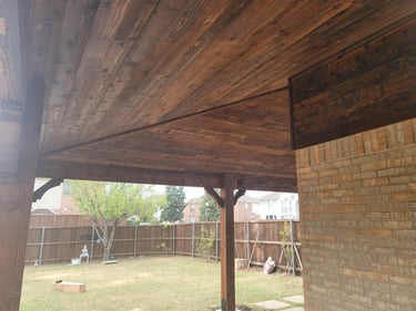 Slope Ceiling Cedar Patio