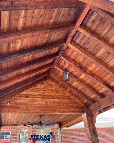 Cedar Patio with Under Light