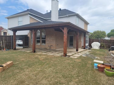 Patio with No Concrete Slab