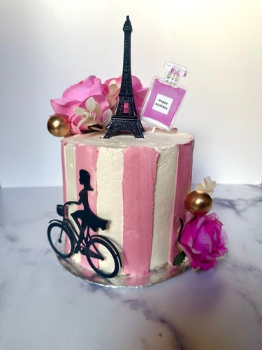 Paris Eiffel Tower vegan cake