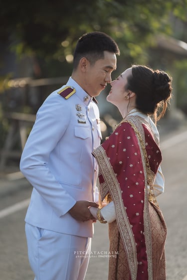 เจ้าสาวชุดล้านนาในพิธีแต่งงานแบบพื้นเมือง จังหวัดน่าน