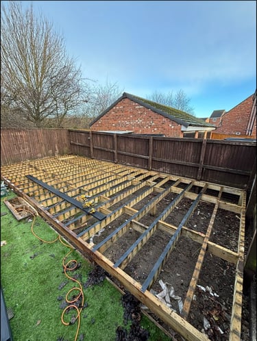 West Yorkshire decking before