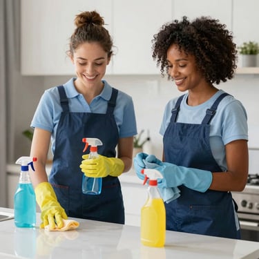 A bright, stylishly arranged living room ready for short-term guests.
