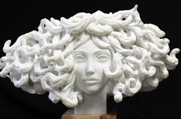 « Alliance 4 » sculpture en marbre de Carrare du sculpteur français "Herrel"