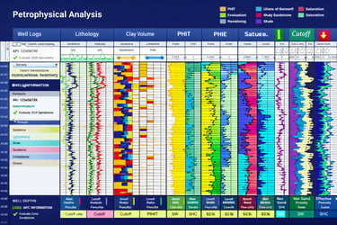 Image of a petrophysical analysis