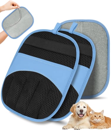 Lint Roller Replacement 2 Pack Pet Hair Removal Glove - Electrostatic The Magic Brush Glove for Cats