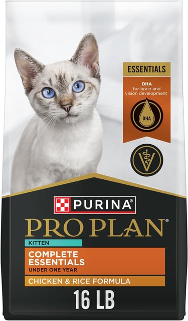 Purina Pro Plan Complete Essentials Dry Kitten Food, Chicken & Rice - 7.26 kg Bag
