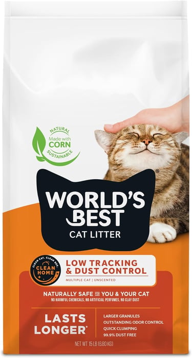 Kent Pet Group 62110202: World's Best Cat Litter Low Tracking/Dust Control Multiple Cat Unscented, 1