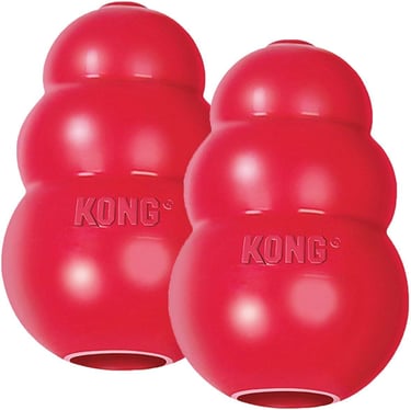 (2 Pack) Kong Classic Dog Toys, Large, Red