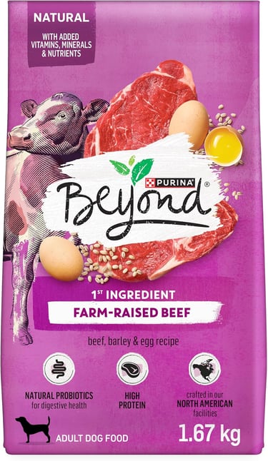 Simply Natural Dry Dog Food, Farm-Raised Beef, Barley & Free Run Egg - 5 kg Bag