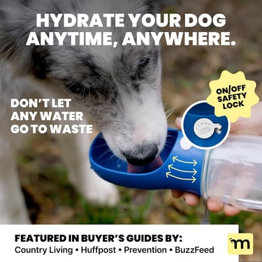 MalsiPree Portable Dog Water Bottle - Leak-Proof Bottles with Dog Bowls - Puppy Accessories