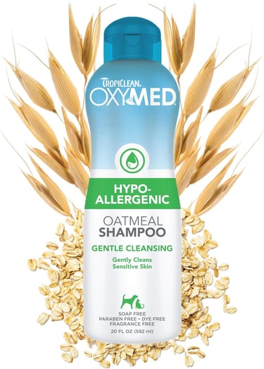TropiClean OXYMED Hypoallergenic Pet Shampoo, 20oz