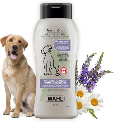 Wahl Canada Four in One Dog Shampoo & Conditioner, Plant Derived Shampoo in Lavender Chamomile