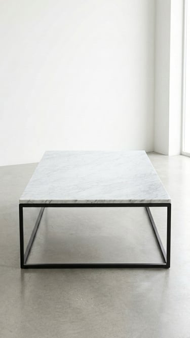 Mesa de centro de mármol Carrara