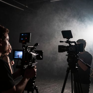 blue and red square logo