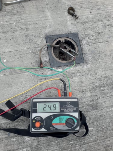 ensayo de continuidad de masas instalacion electrica industrial argentina 