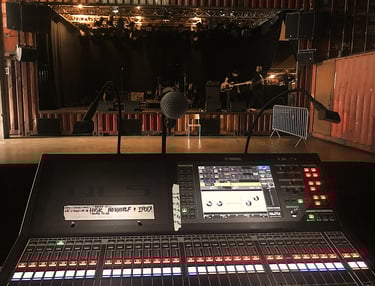 Soundcheck au Port-Franc, à Sion (Valais)