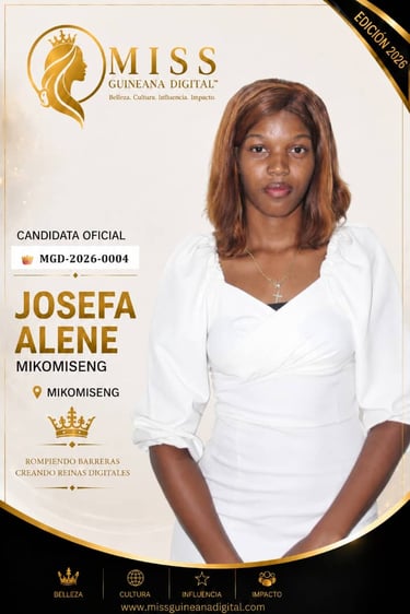Josefa Alene MGD-2026-0004 / MISS GUINEANA DIGITAL 2026 logo