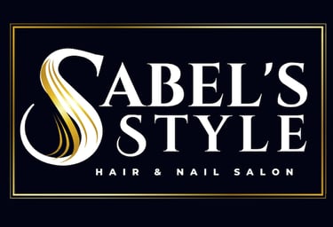 sabel style hair expert and beauty wellness logo