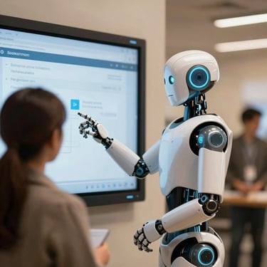 A woman holding a paper bag in front of a sign