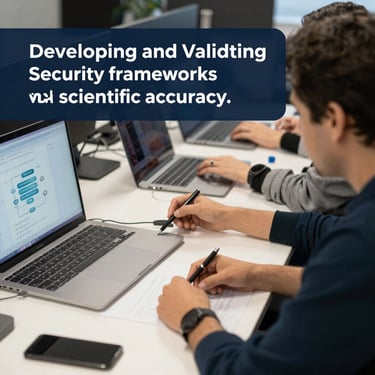 A group of professionals collaborating around technical documents in a modern conference room.
