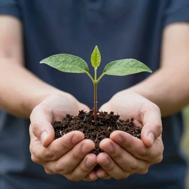 Sunlight filtering through red and yellow maple leaves in a peaceful woodland.