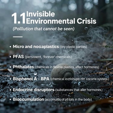 Close-up of hands holding eco-certification badges and documents on a wooden table.