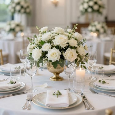 An intimate plated service setup featuring fine china and artfully presented meals.