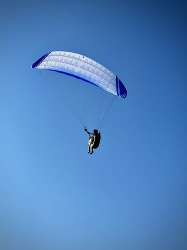 White Blue color iFLY hobbyGT acro Paragliding