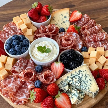 A cozy setup featuring a grazing board paired with a cup of coffee, highlighting the coffee color text theme.