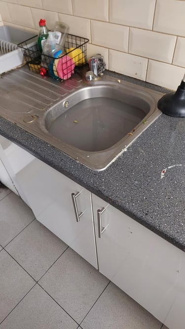 Blocked-sink-East-london