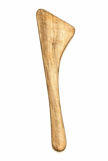 dřevěná špachtle na vaření ilustrovaná buk