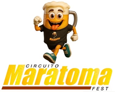 Circuito MaraToma Fest corrida caminhada hidratando com cerveja vinho a cada km logo