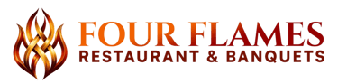 FOUR FLAMES RESTAURANT & BANQUETS logo
