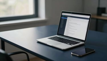 A minimalist meeting room with glass walls and steel teal decor, overlooking a modern urban landscape.