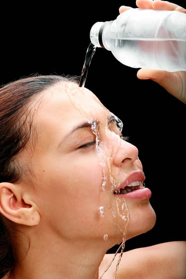 Water and skin glow