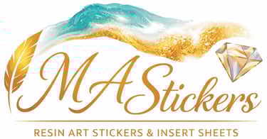 MA Stickers, Stickers & insert Sheets for Resin Art. logo