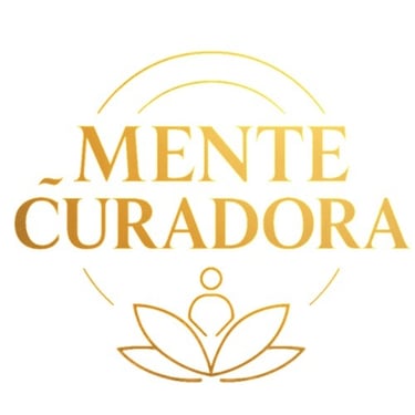 Mente Curadora focado em cura emocional, autoconhecimento e espiritualidade prática, com design logo