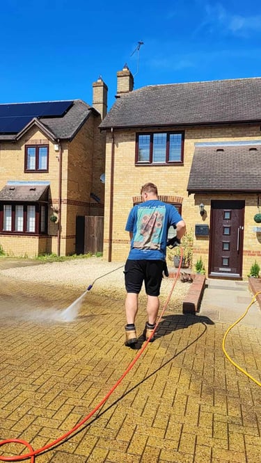 Haydn Pressure washing driveway