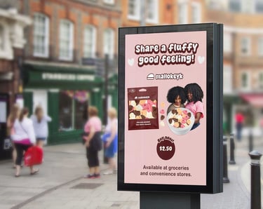Poster Mallokeyk product campaign ad banner mockup.