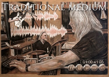 illustration of music recording