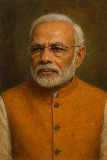 Narendros Modi DI portretas