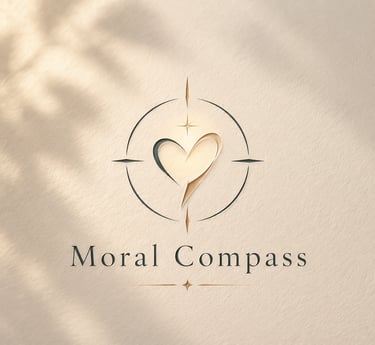 Moral Compass - one page website -  with email subscription logo