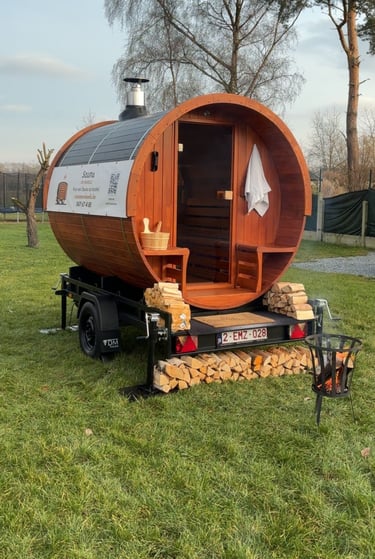 Ontspannen in eigen tuin met gehuurde sauna