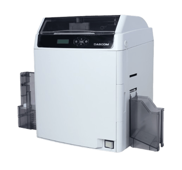 The ReTransfer printing technology of the DASCOM DC-7600 is the next label up to Direct-To-Card prin